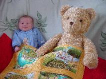 Bear and Quilt from Aunt Nancy & Uncle David