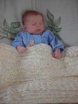 Pierce's afgan made by Grandma Fligor